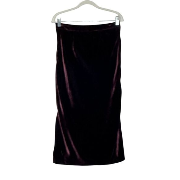 Maeve Purple Velvet Pencil Midi Skirt | Size 8 - Picture 6 of 9